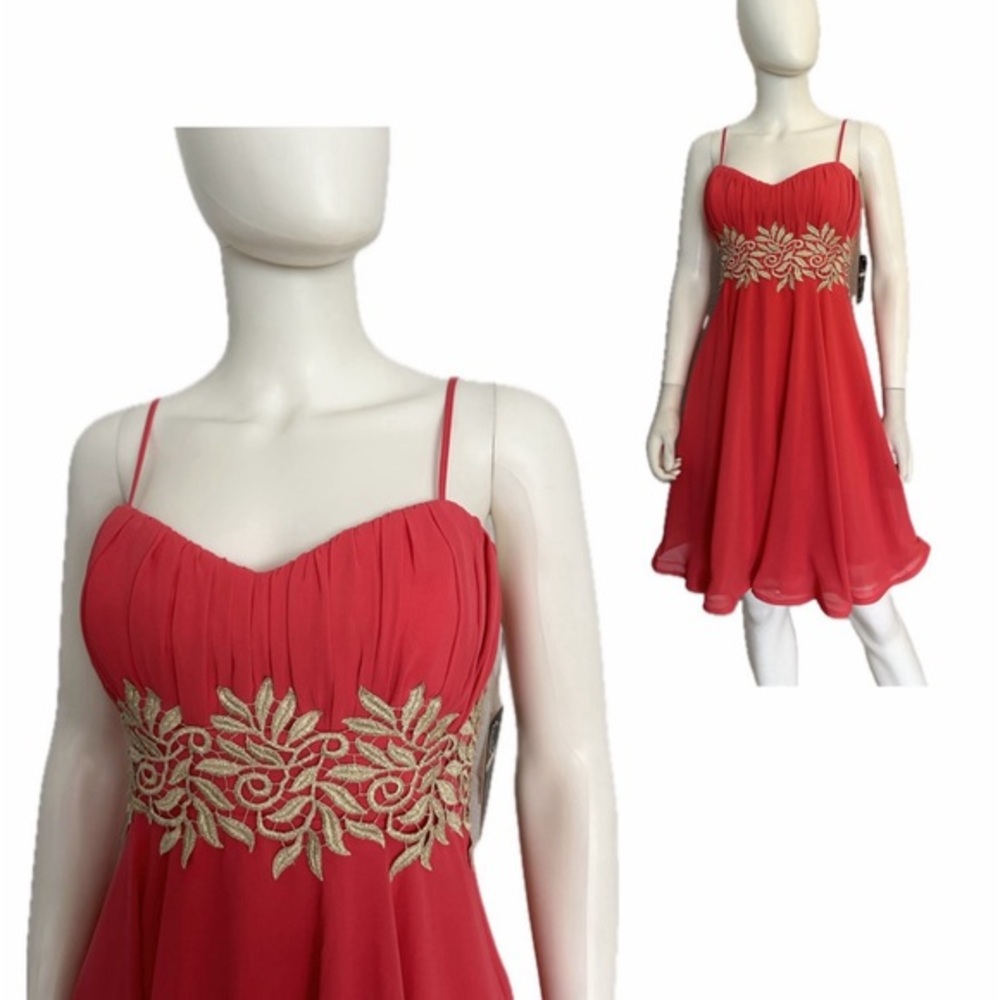 NWT WOMEN'S CHIFFON COCKTAIL HOMECOMING SHORT DRESS STRAPPED LINED GOWN